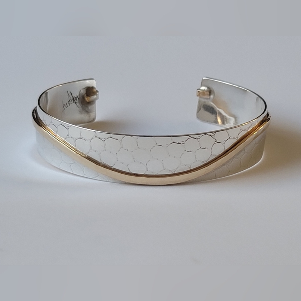 Sterling/14k gold filled cuff bracelet